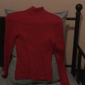 Red Sparkly Turtleneck Sweater